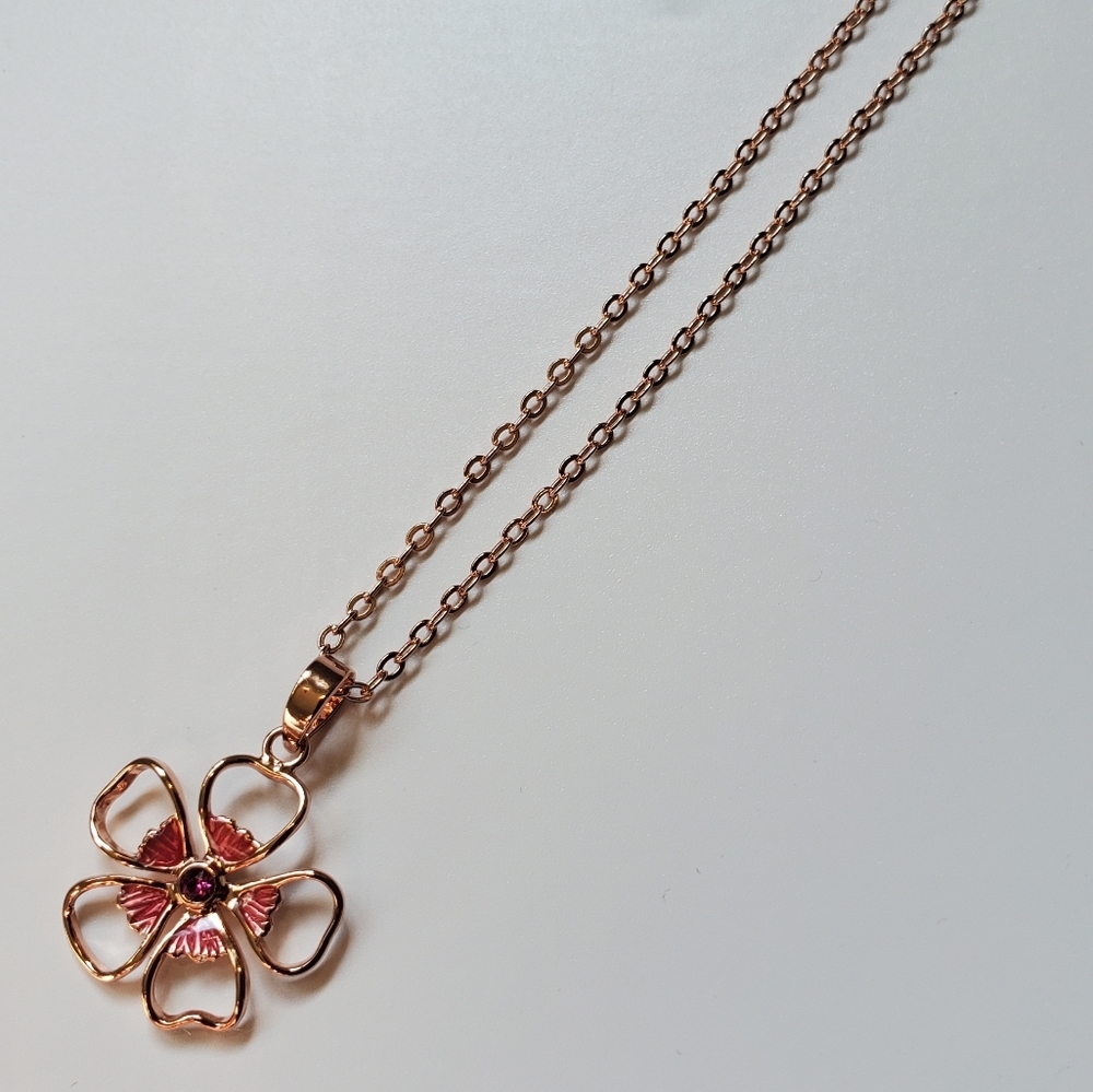 Ted Baker London Lerene PINK Flower Necklace